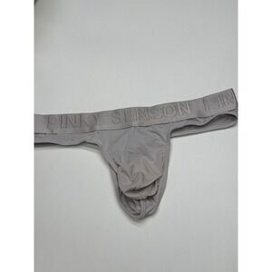 PINKY SENSON Men's Thong Underwear Grey Size M